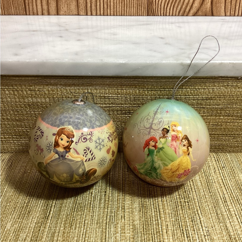 Disney Princess Holiday Ornament Set - Purple and Green